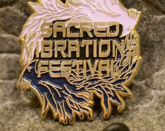 Sacred Vibration Festival Metal Enamel Pin