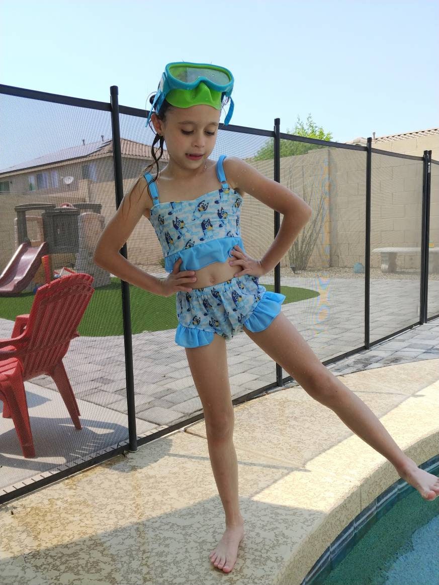 Blue Dog Swimsuits Bikini and Trunks 