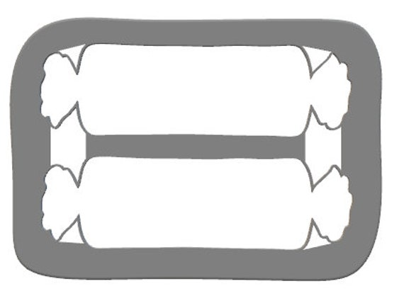 Oblong Candy Wrapper Multi Cookie Cutter