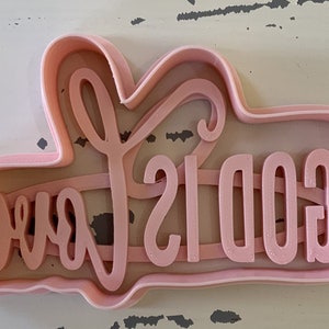 God Is Love Religious/Easter Cookie Cutter with Dough/ Fondant Stamp/Embosser
