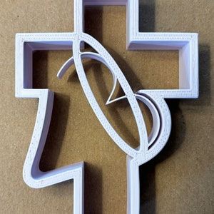 Easter/Religious Cross Cookie Cutter with Heart Stamp/Outline
