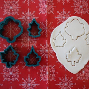 Set of 4 Fall Leaf Mini Cookie Cutters