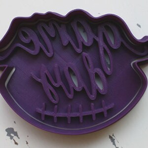 Fall Game Day Football Cookie Cutter with Fondant/ Dough Stamp/Embosser