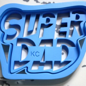 Super Dad Fathers Day Cookie Cutter with Fondant/Dough Stamp