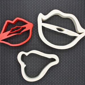 3 Piece Set of Lips Valentines Cookie Cutters