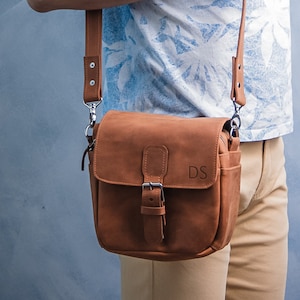 Men's Luxury Cross-Body Shoulder Bag Monogram Mini-Bag Camera