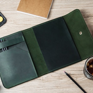Personalized notebook cover, Leather notebook case, Notebook cover refillable, Customized notebook cover, Leather notebook holder