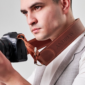 Leather camera strap handmade, Personalized leather camera strap, Engraved camera strap, Leather DSLR camera strap, Canon camera strap