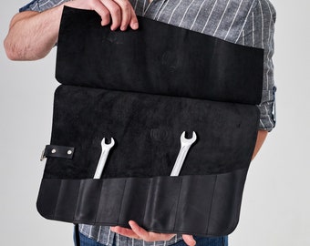 Estuche de cuero para llaves, Bolsa de herramientas personalizada, Organizador de llaves personalizado, Estuche de cuero para herramientas, Estuche para herramientas, Bolsa de herramientas de cuero para motocicleta