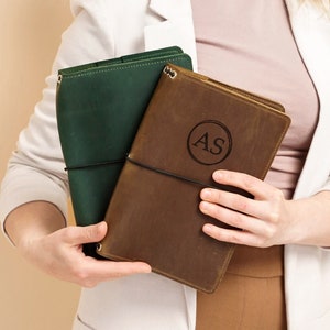 Personalisiertes Notizbuch aus Leder, nachfüllbares Notizbuch, handgemachtes Notizbuch, nachfüllbares Notizbuch, graviertes Notizbuch