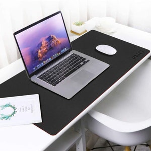 Leather desk mat custom, Personalized desk mat, Engraved leather desk mat, Leather desk pad large, Extra large mouse pad, Leather laptop mat
