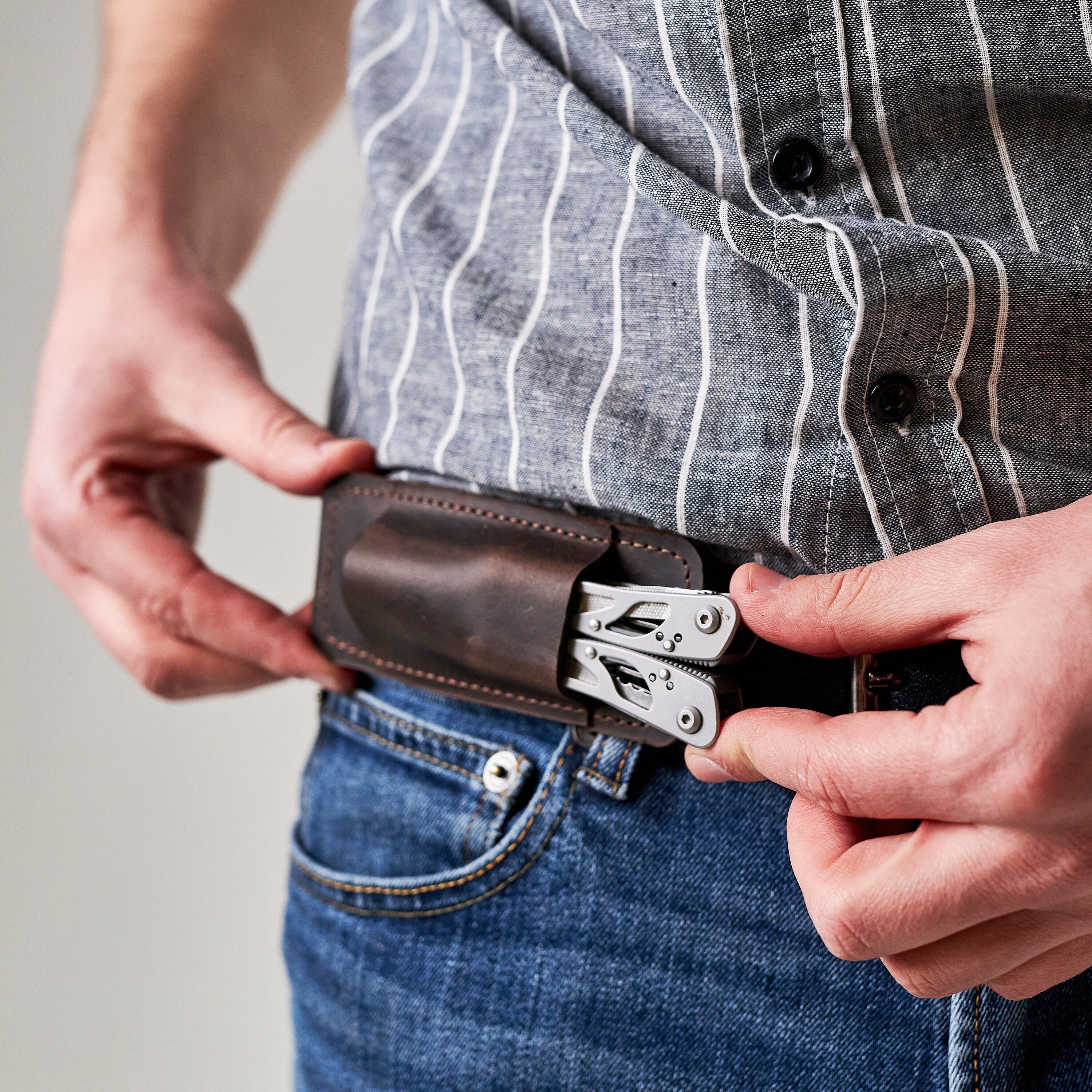 Etui cuir ceinture pour couteau portugais Jose Da Cruz