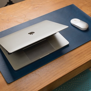 Engraved leather desk mat, Custom desk mouse pad, Handmade mouse pad, Personalized desk pad, Large leather mouse pad, Office desk pad
