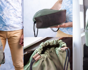 Leather Drawstring Backpack,leather Backpack Men,drawstring Bag