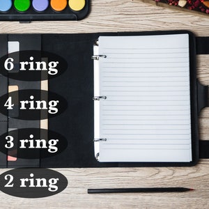 Carpeta de anillas de cuero, Carpeta de cuero con tapa personalizada, Carpeta de anillas personalizada, Carpeta de cuero con tapa, Carpeta grabada, Carpeta para documentos