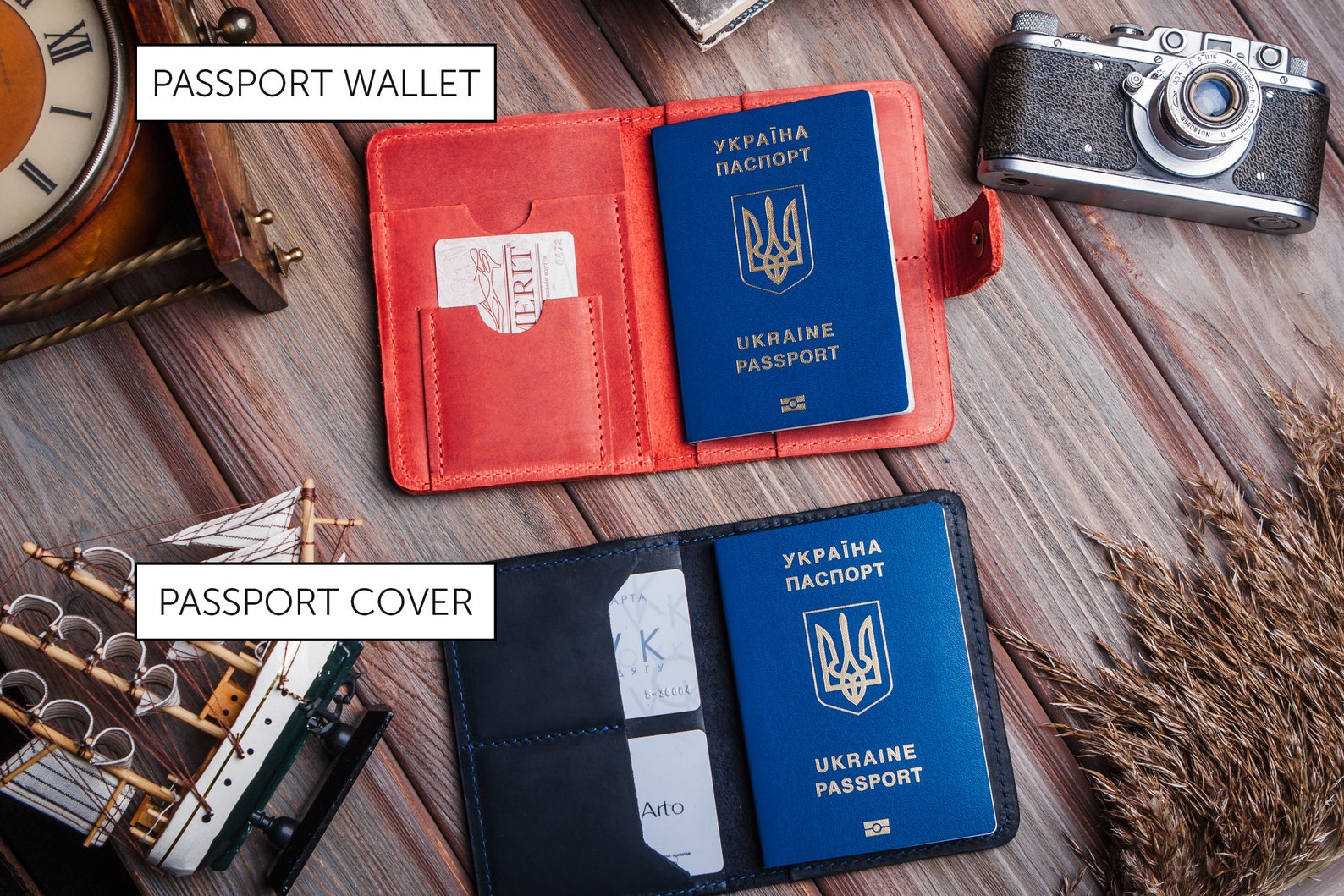 Passport Wallet Menpassport Wallet Leatherpassport Case for Etsy