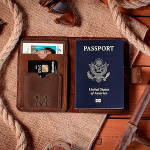 Etui passeport personnalisé,Porte-passeport,Étui passeport en cuir,Étui passeport personnalisé image 1