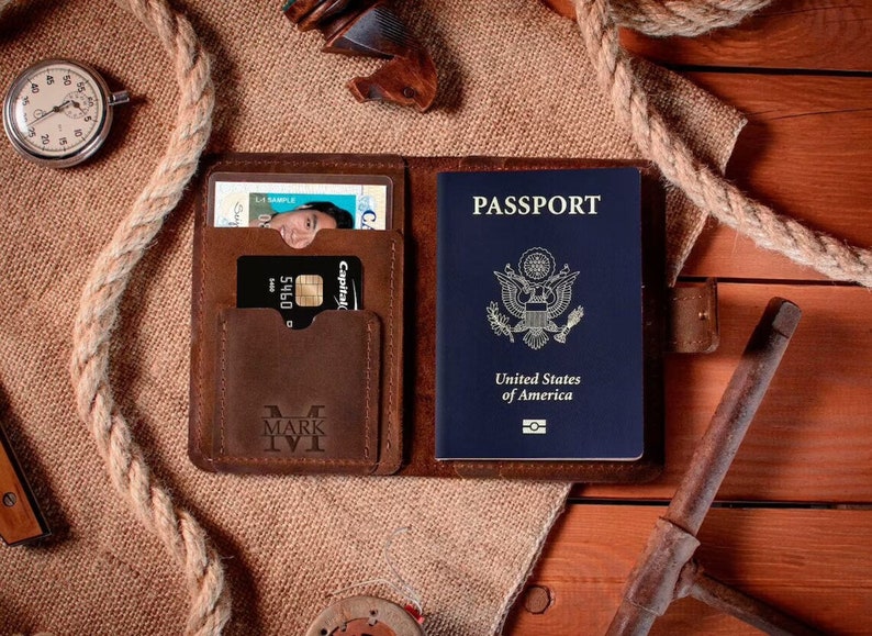 Etui passeport personnalisé,Porte-passeport,Étui passeport en cuir,Étui passeport personnalisé image 1