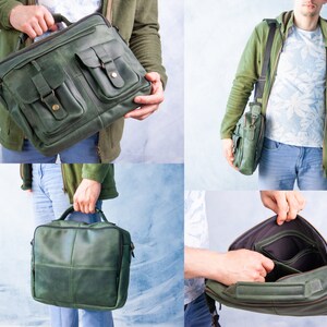 Benutzerdefinierte Aktentasche aus Leder, Aktentasche aus Leder für Männer, Aktentasche aus Leder, Laptoptasche aus Leder, Handgefertigte Aktentasche aus Leder, Arbeitsaktentasche, Laptop-Aktentasche Bild 8