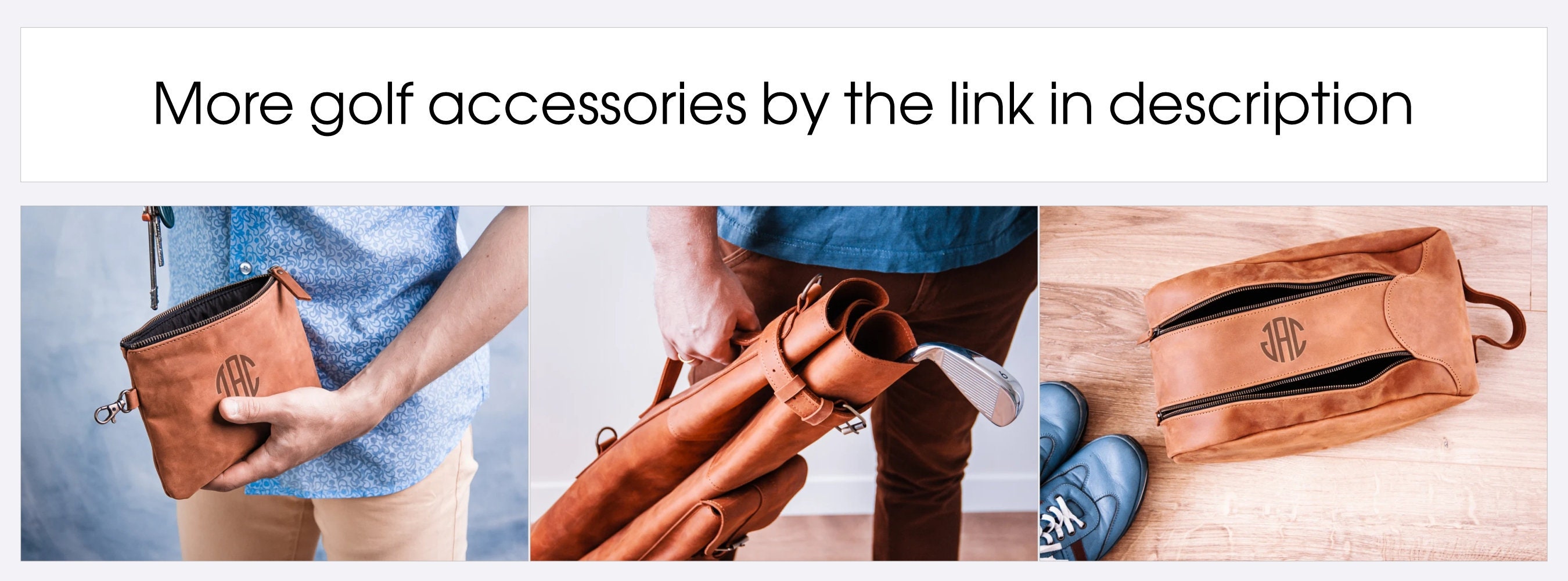 Leather Golf Pouchgolf Valuables Pouch Custompersonalized Etsy