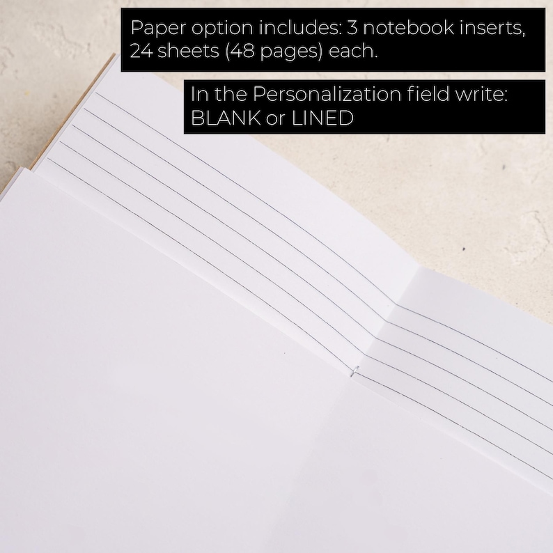 Handgefertigtes Notizbuch aus Leder, Monogrammiertes Notizbuch, nachfüllbares Notizbuch aus Leder, individuell graviertes Journal, nachfüllbare Planerhülle Bild 10
