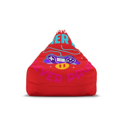 My Gamer Life Never Paused | Red Bean Bag shops Gamer Chair