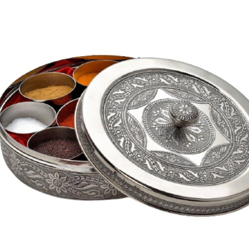 Spice Kitchen Indian Spice Tin With 9 Spices Etsy