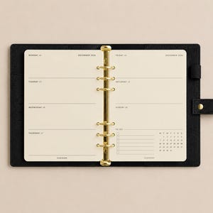 2026/2027 Daily Planner Insert Pack | Weekly Planner Diary Pages | 6 ring binder agenda refill
