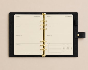 2027 Weekly Planner Insert Pack | Printed A5 Daily Organiser Diary Pages | 6 ring binder agenda refill