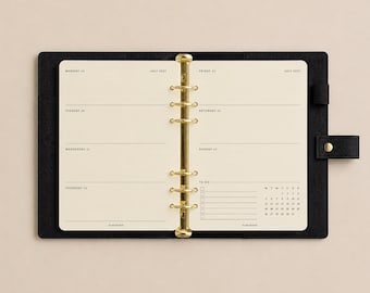 2027 Daily Planner Insert Pack | Weekly Planner Diary Pages | 6 ring binder agenda refill