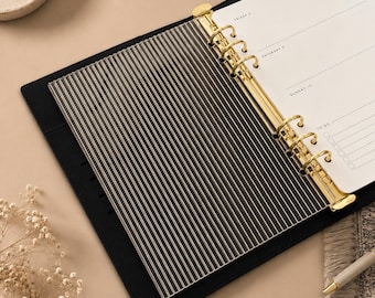 Fluted or Frosted Acrylic Planner Dashboard A5 | Agenda Divider | Luxury 6 Ring Planner Insert: Planner Accessories