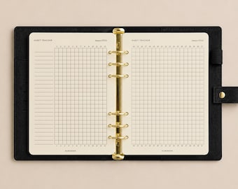 A5 Habit Tracker insert | Undated Insert Pack | 6 ring binder agenda refill