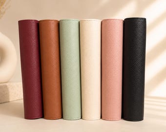 A5 Refillable Planner with inserts: PU Leather 6-Ring Binder Notebook | Custom daily journal