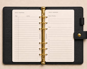 Agenda-inzetstuk op persoonlijk formaat | Productiviteit & tijdmanagement | Ongedateerde inzetstukken | Navulling voor ringband met 6 ringen