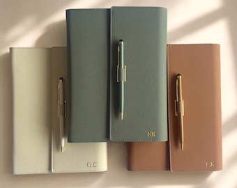 Personalised A5 Refillable Planner with inserts: PU Leather Ring Binder | Diary & Pen Organiser set