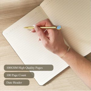 Personalised Notebook: Hand Stamped Initial Journal | A5 PU Leather ...