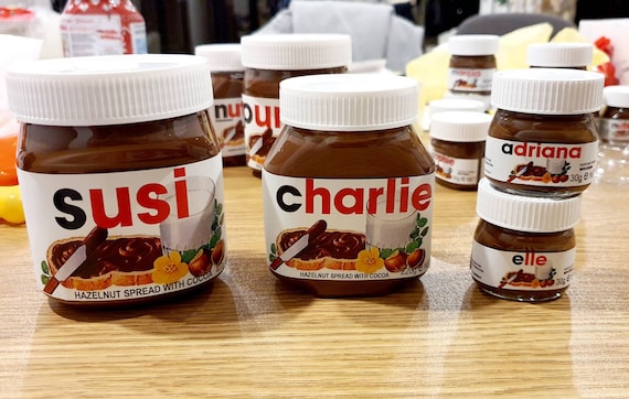 Gros pot de nutella 400gr personnalisé - Fleurs de Dragées