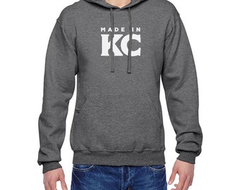 MADE IN KC Softspun Hoodie | Extra Soft Unisex Sweatshirt in Charcoal Gray | Made by @KCLuvCo