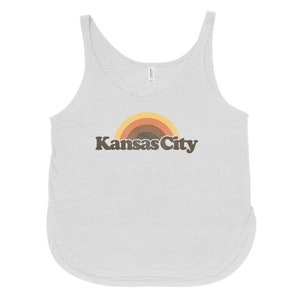 KC Vintage 1969 Retro Sun Flowy Side Slit | White Slub Tank | Various Color Options