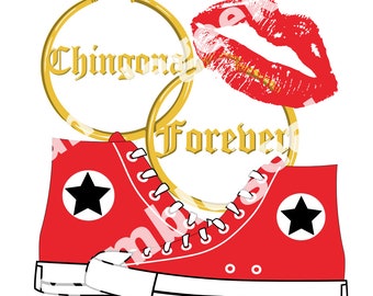 Chingona Forever, Creolen, Turnschuhe, Chucks, rote Lippen, Old School, Chicana, Chola, Style, Kleidung, Schmuck, Make-up