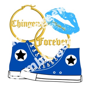 Chingona Forever, Hoop earrings, sneakers, Chucks, red lips, Old School, Chicana, Chola, Style, Clothing, Jewelry, Makeup