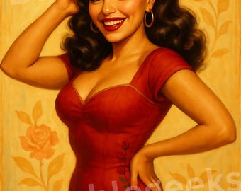 Chicana Pin-Up, PNG, Jpeg, Beauty