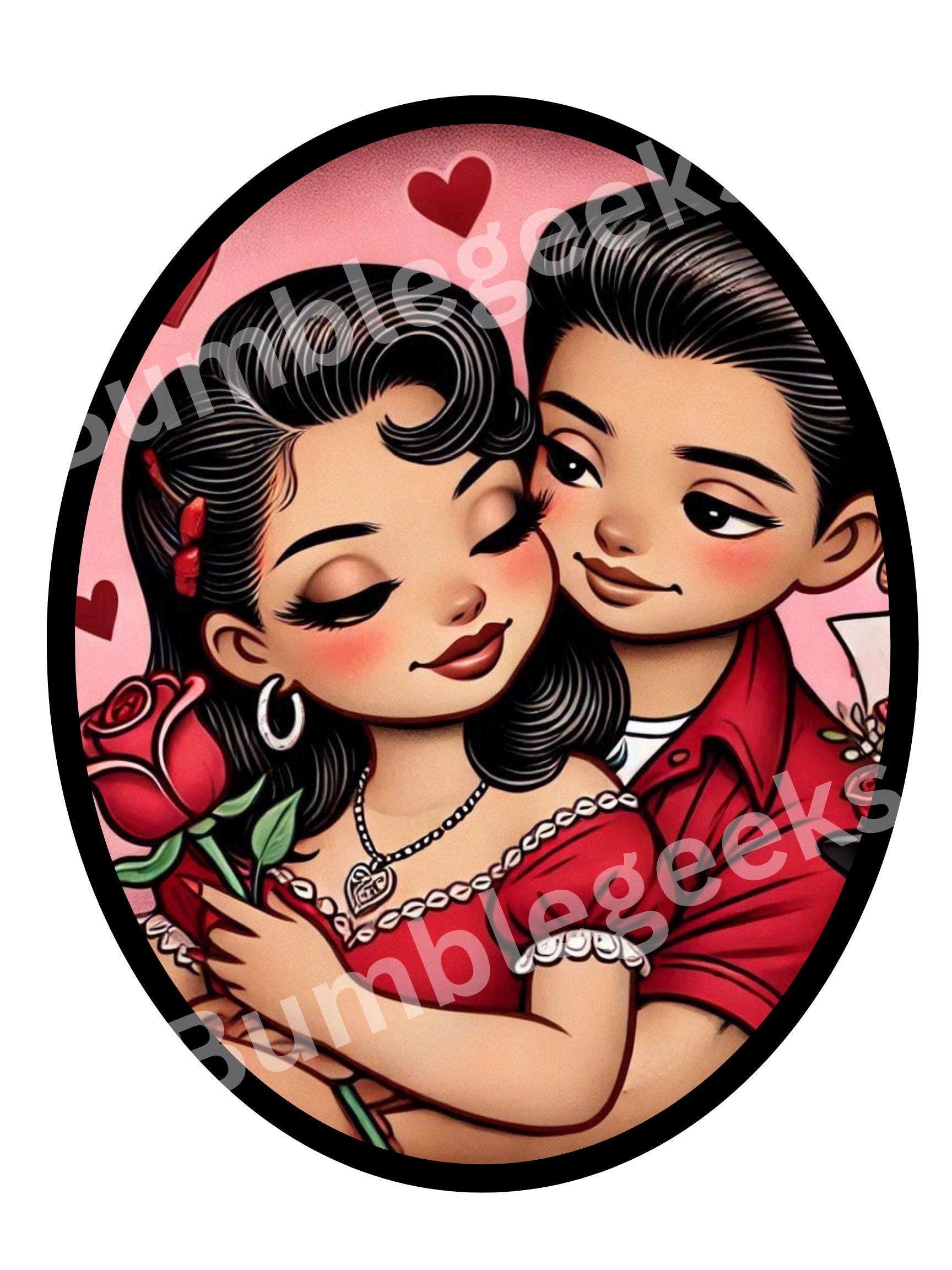 Vintage umarmendes Paar, PNG, JPEG, Liebe, Valentinstag