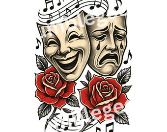 Smile Now Cry Later Clown Art, Chicano Tattoo Illustration, Lowrider Wall Art (Digital Download)
