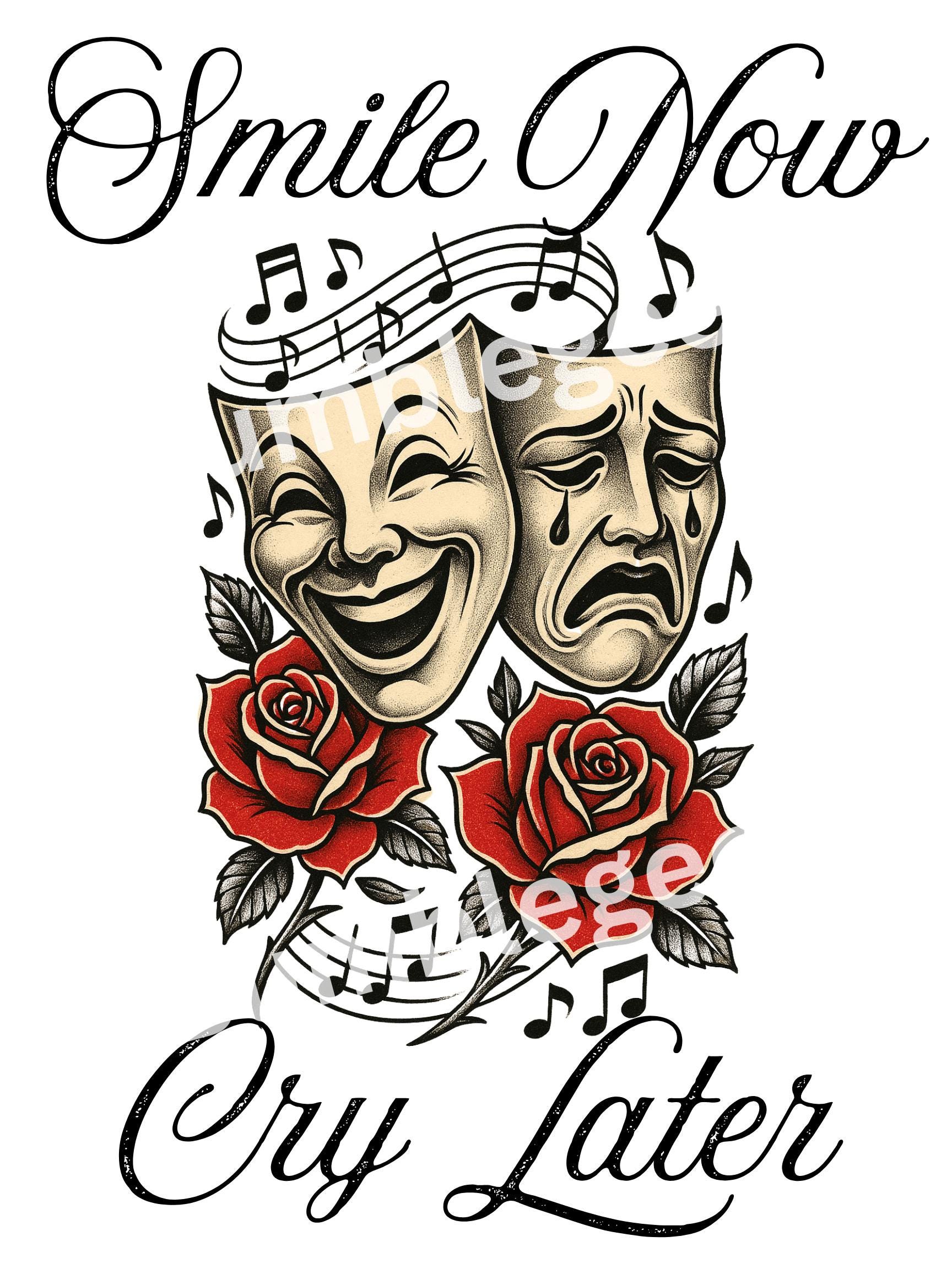 Smile Now, Cry Later, Clowns, PNG, JPEG - Etsy New Zealand, image size:1728x2304