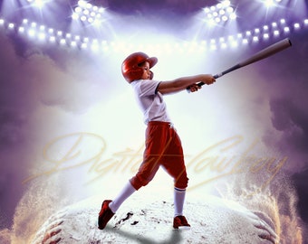 Baseball Digital Background, Baseball Player Backdrop, for Composite Photoshop, Photography Backgrounds, Sports Background, Sports theme