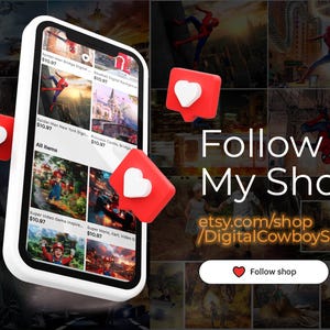 Follow my DigitalCowboyStore shop on Etsy