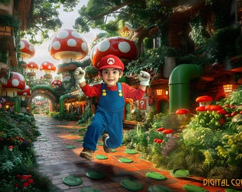 Digitale achtergrond supervideogame: gamerfantasieachtergrond (JPG)