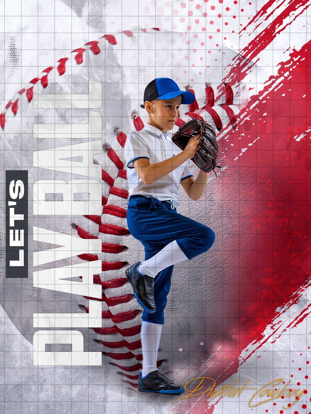 Baseball Digital Background, Player Digital Backdrop, for Composite