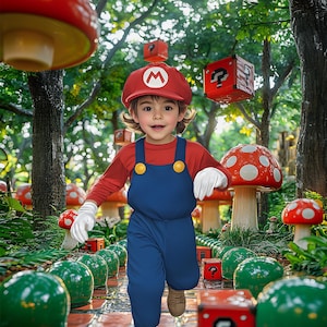 Super Mario Digital Backdrop: Gamer Fantasy Background (JPG)